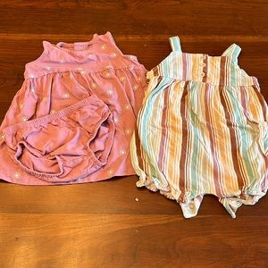 Coordinating Romper and Dress/Bloomer Set